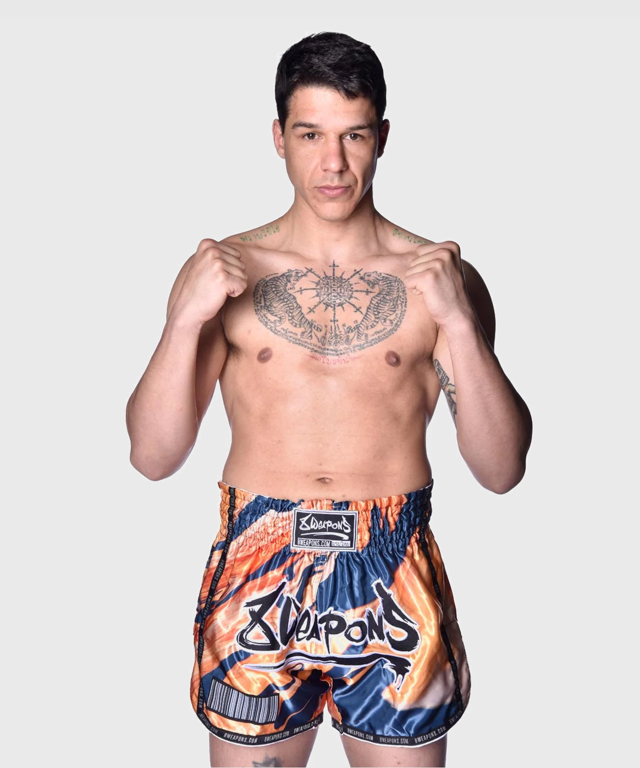 Short de Muay Thai 8 Weapons Vivo Magma - Orange