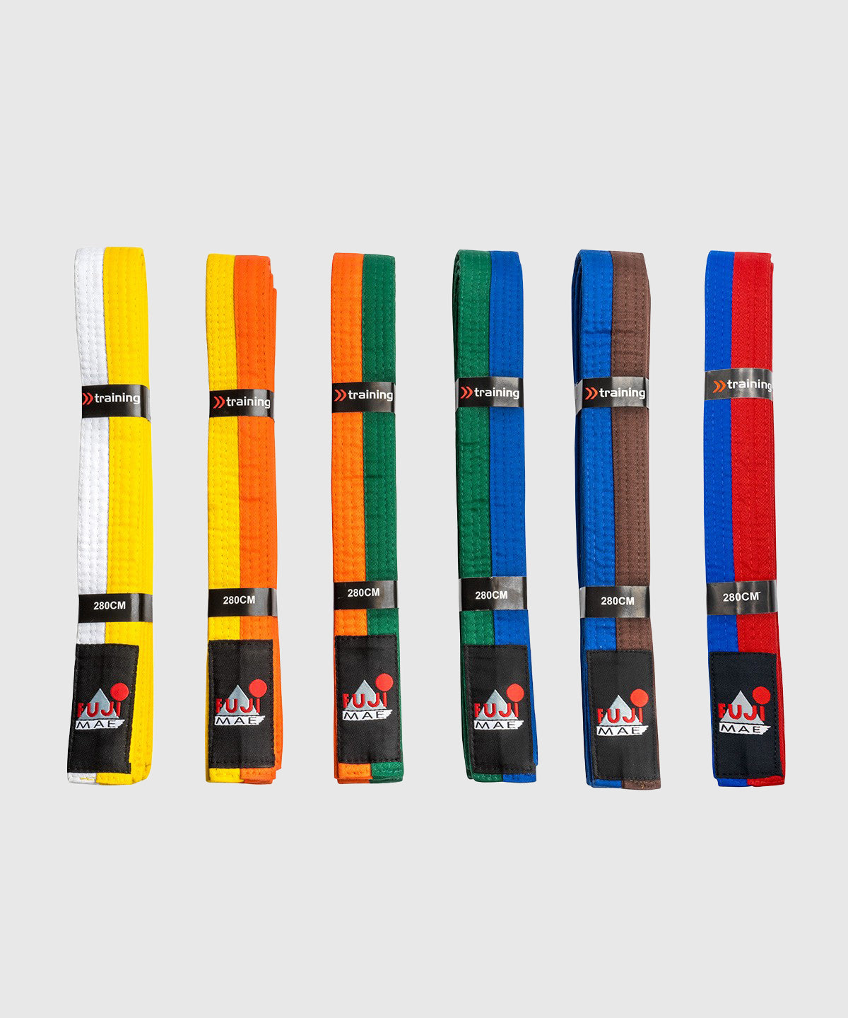 Ceinture d'arts martiaux bicolore Fujimae