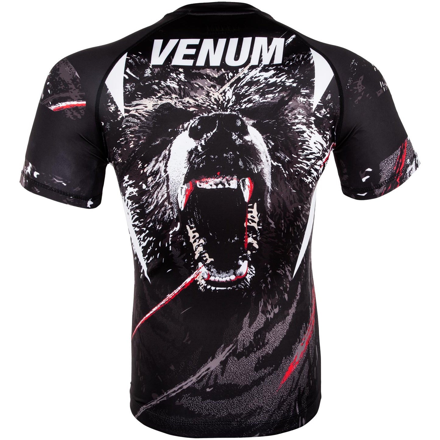 Rashguard Venum Grizzli - Manches Courtes - Noir/Blanc