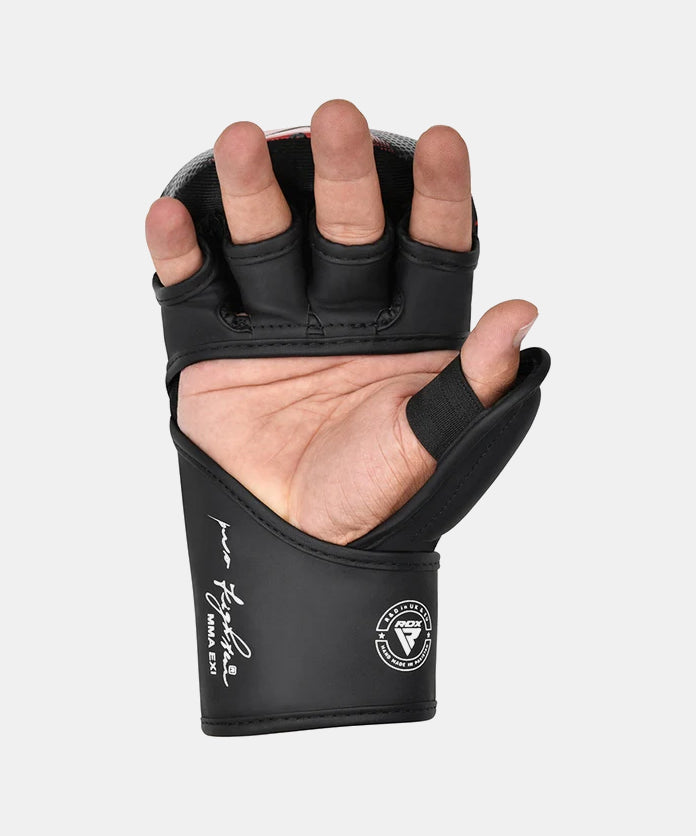 RDX IMMAF Approved MMA Sparring Gloves - Black/Red