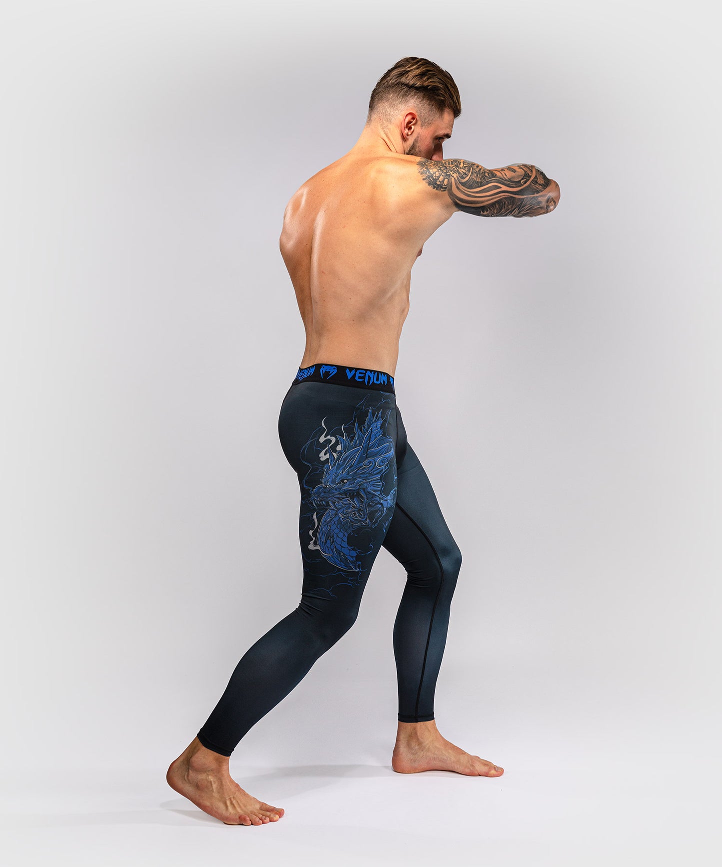 Venum Thunder Dragon Spats – Schwarz/Königsblau