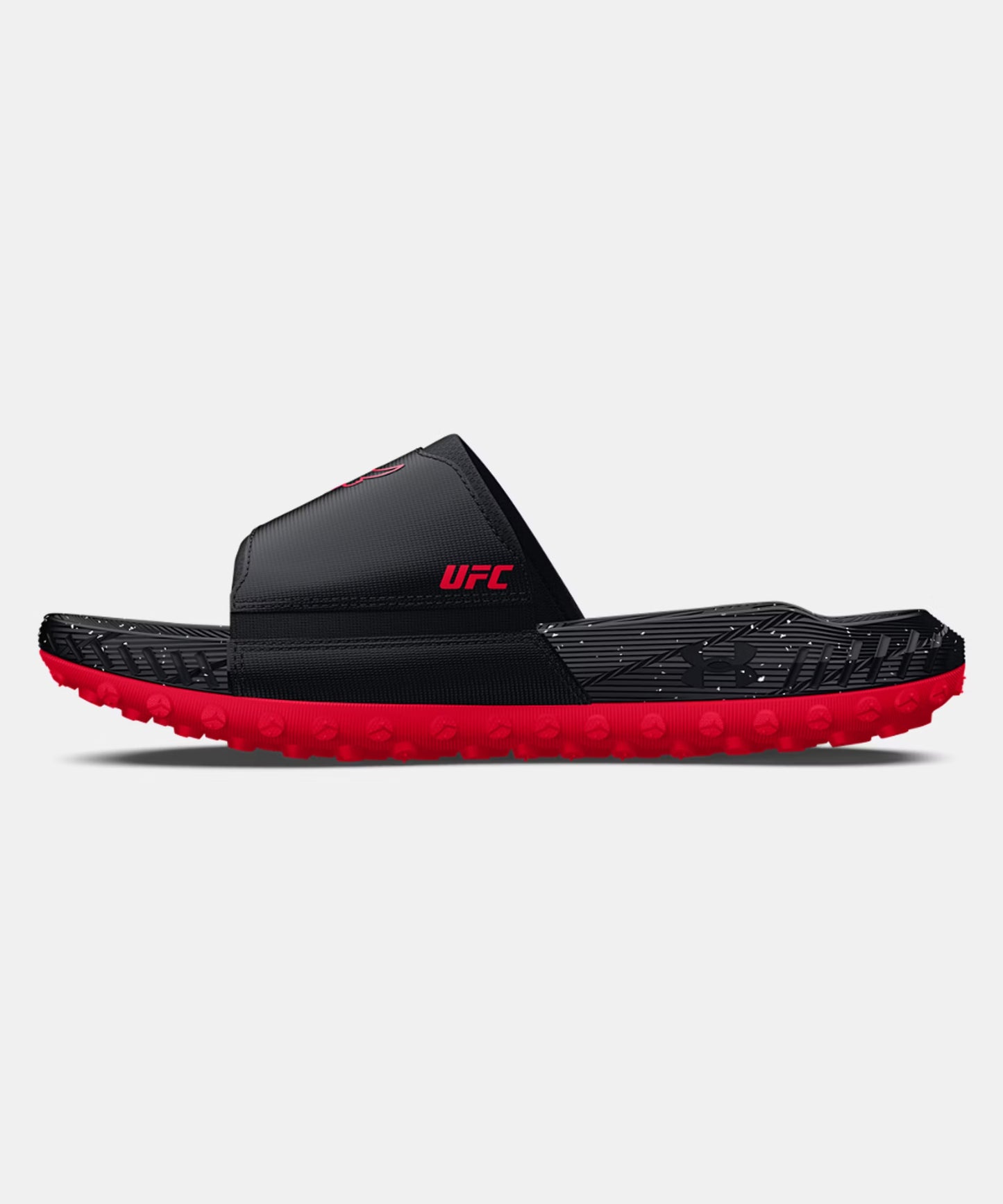 Under Armour Project Rock 3 UFC Badelatschen - Schwarz/Rot