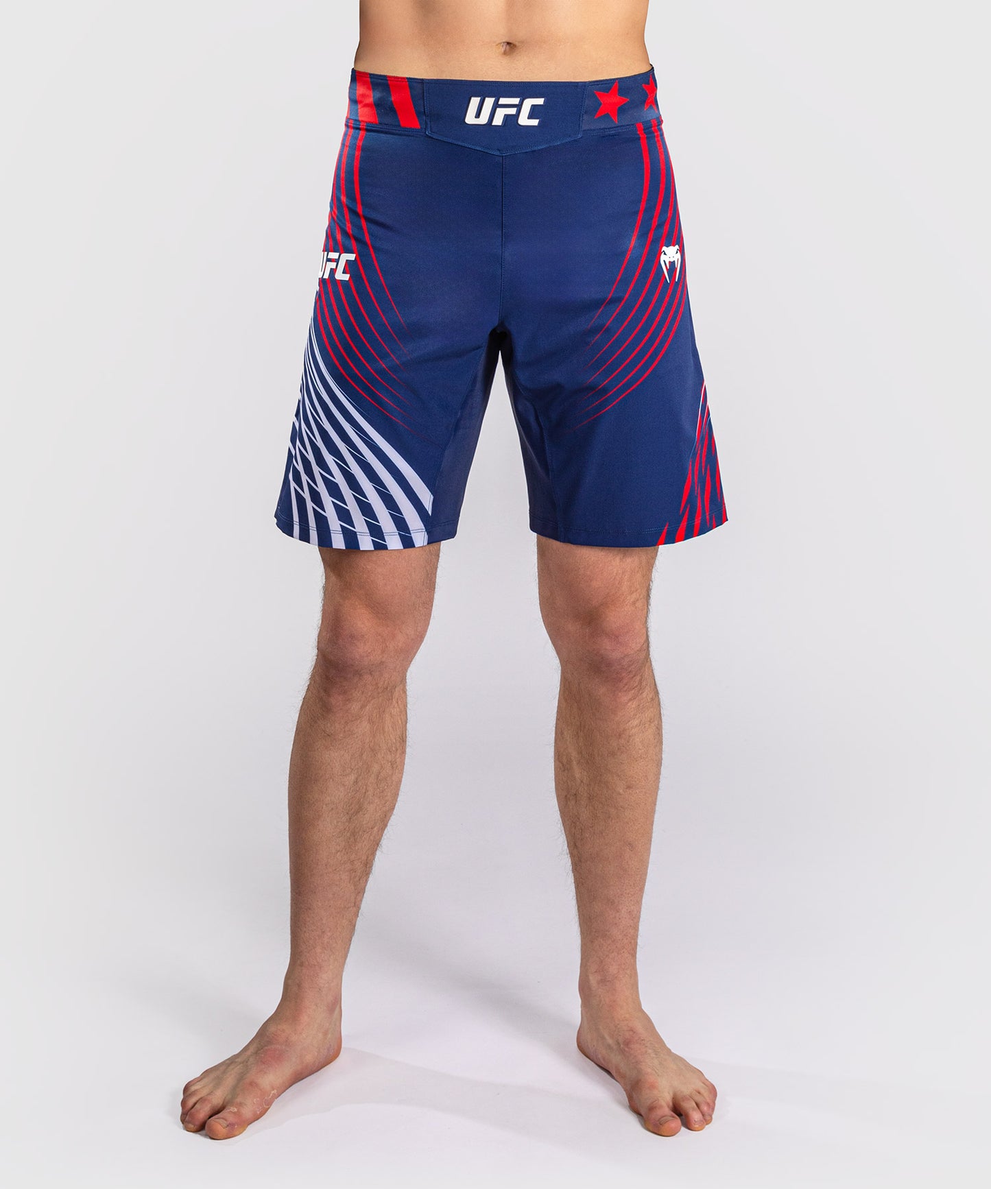 Men's Official UFC Freedom 250 by Venum Blue Authentic Fight Night Long Fit Fight Short