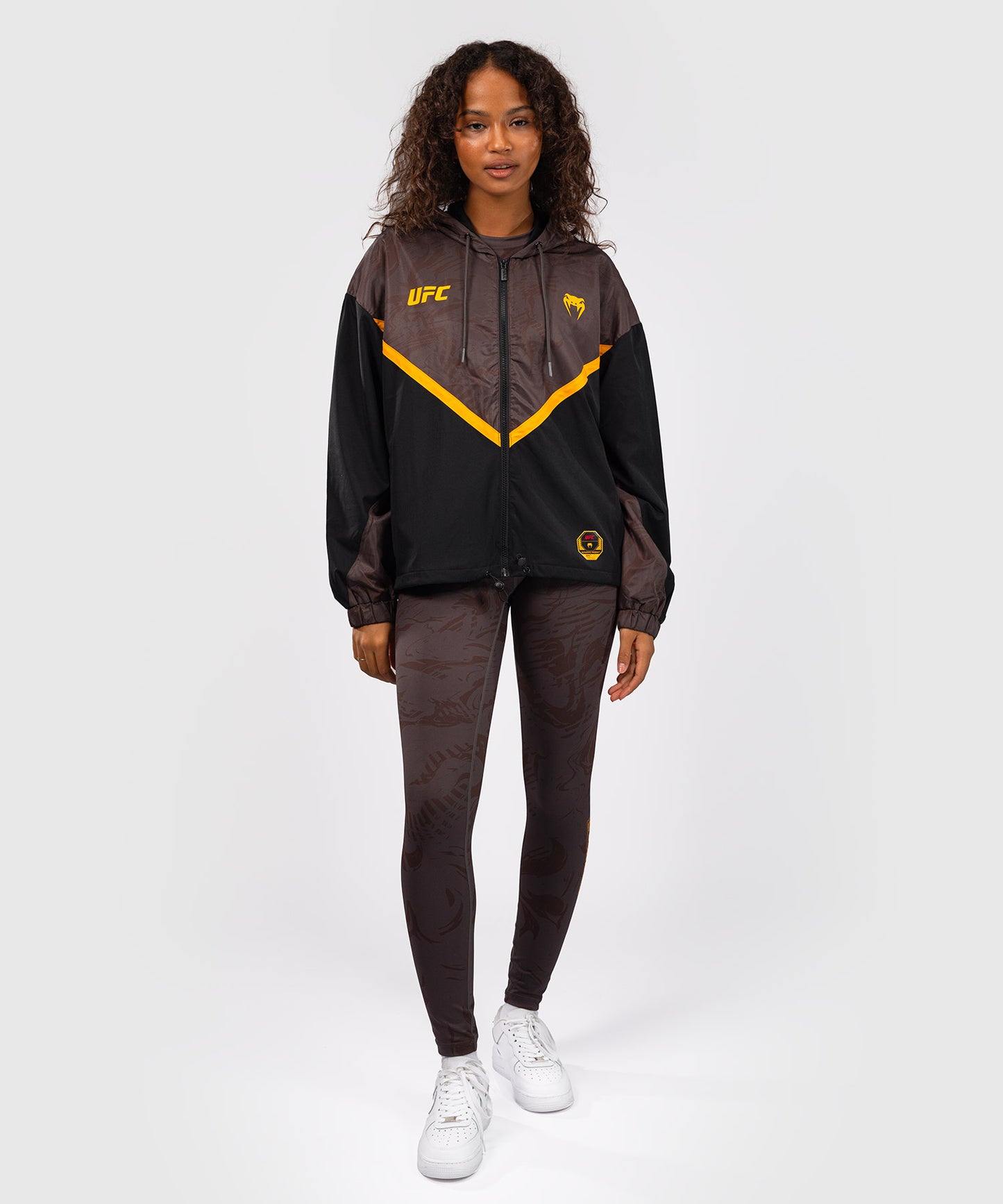 UFC Fusion by Venum Fight Week Damen Zip Hoodie - Erdiges Braun