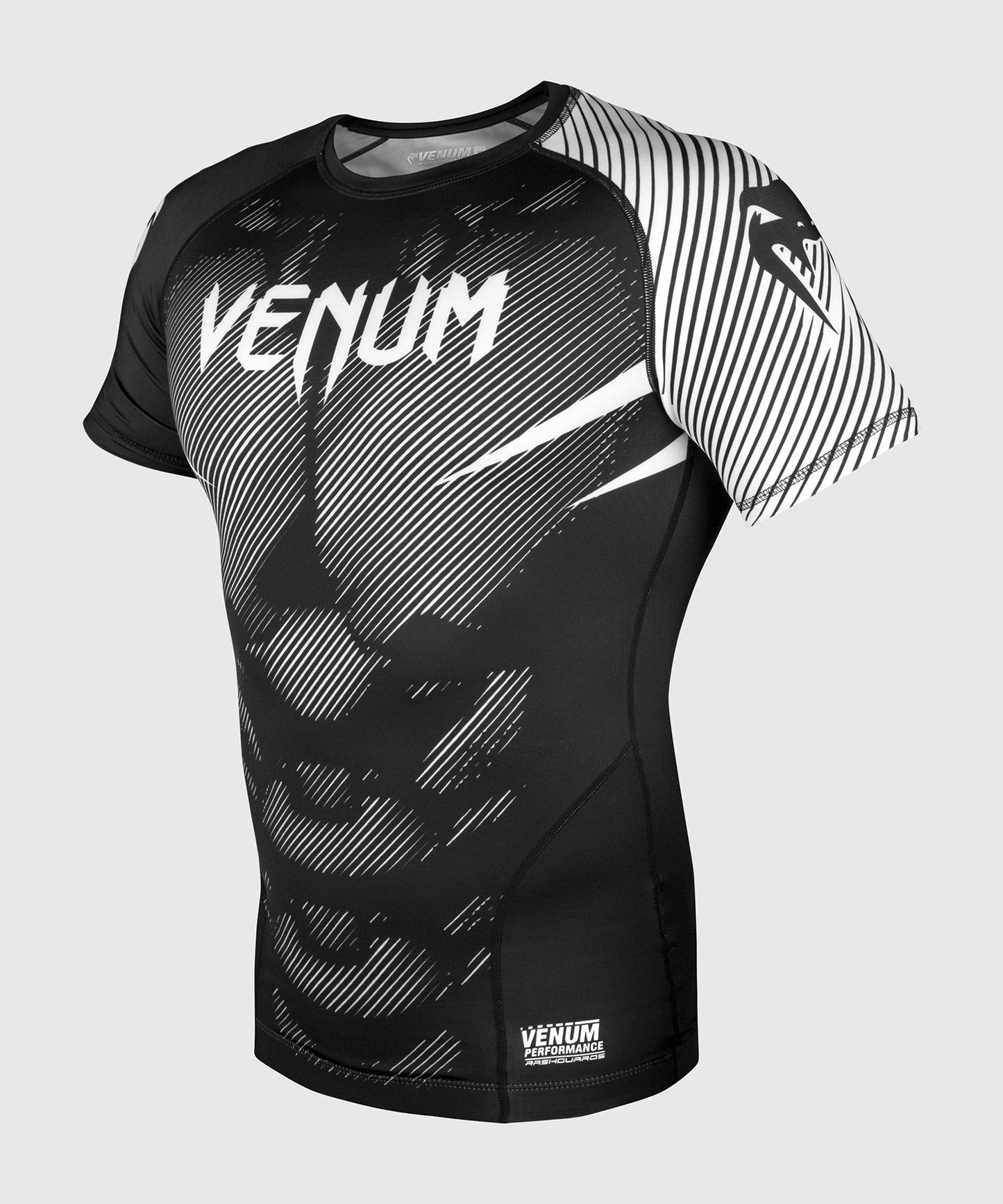 Rashguard Venum NoGi 2.0 - IBJJF Approved Short Sleeve - Black/White