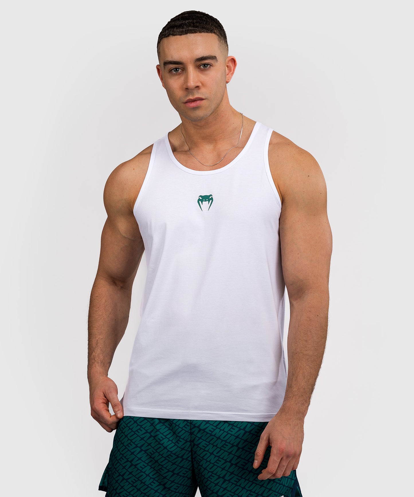 Venum Echo Tank Top - White/Emerald Green