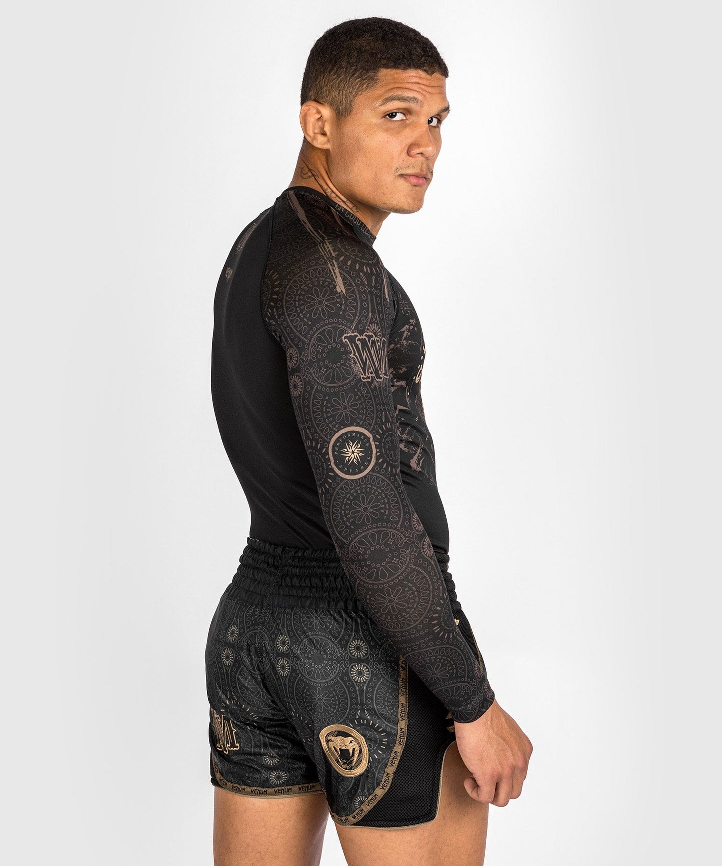 Rashguard Santa Muerte Dark Side Venum - manches longues - Noir/Marron