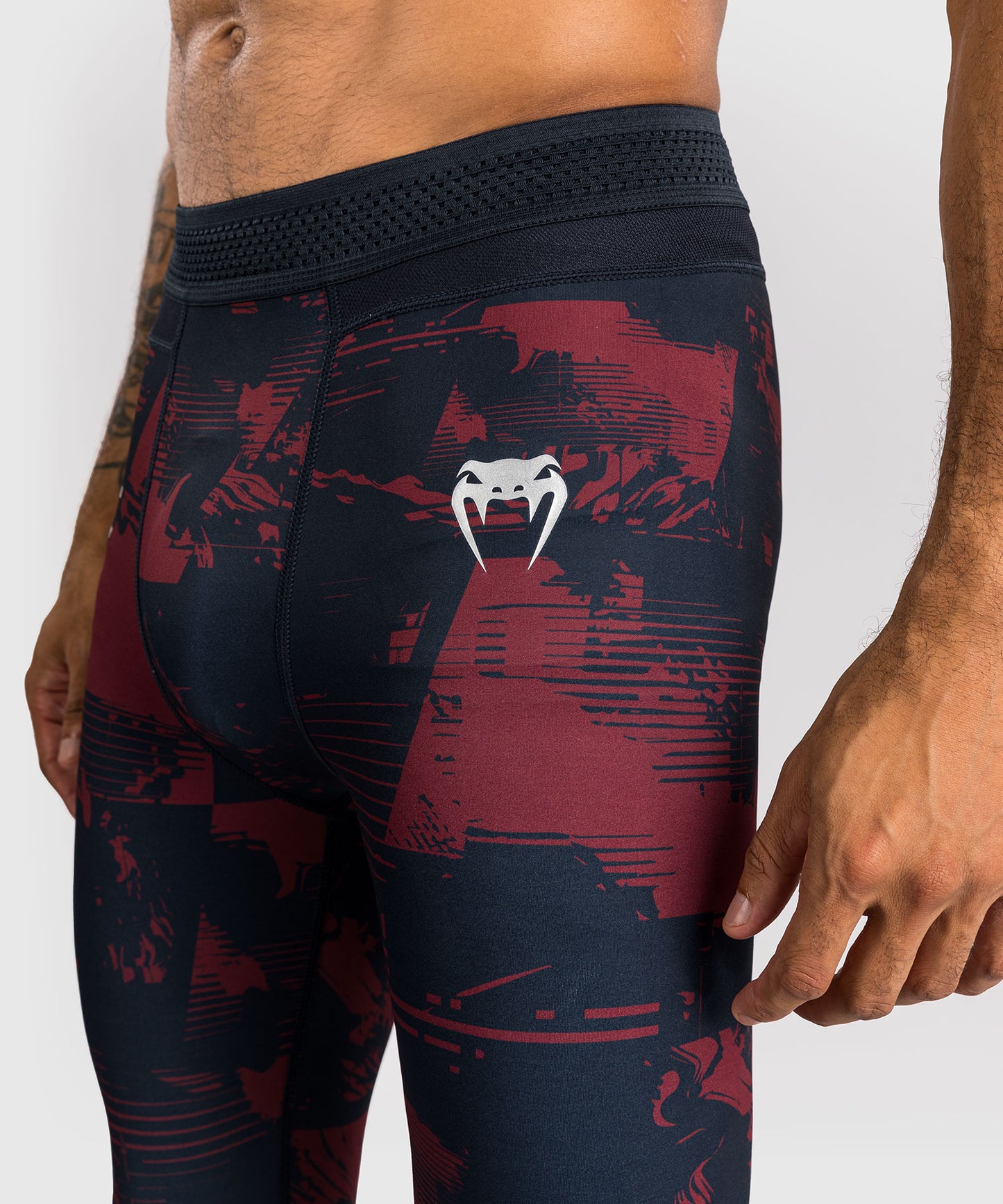 UFC Zenith by Venum Authentic Fight Week Performance Tight Herren - Marineblau/Burgunderrot/Silber