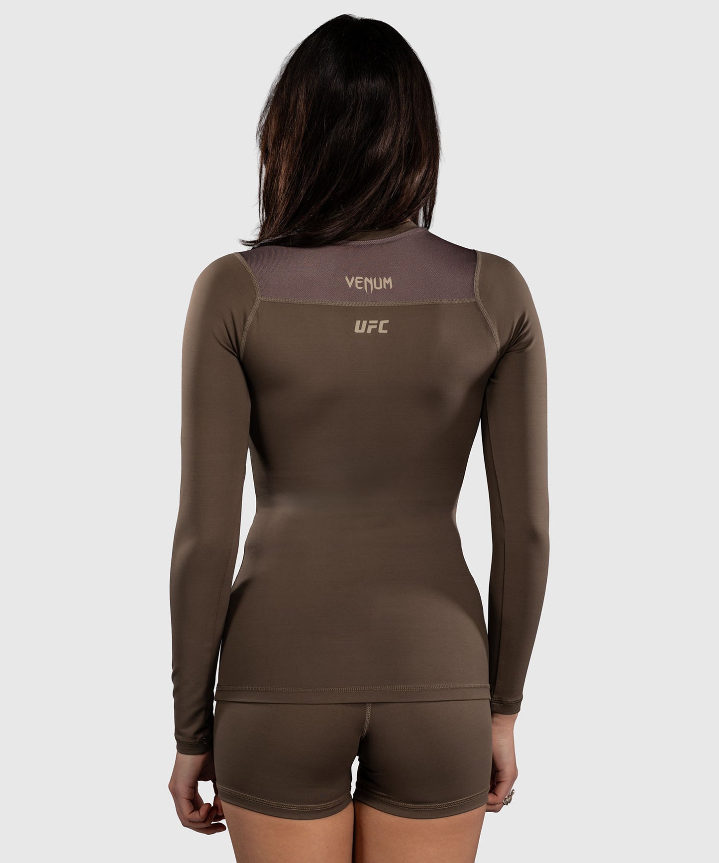 Rashguard à Manches Longues Technique pour Femme Venum UFC Unity by Venum Authentic Fight Week - Marron