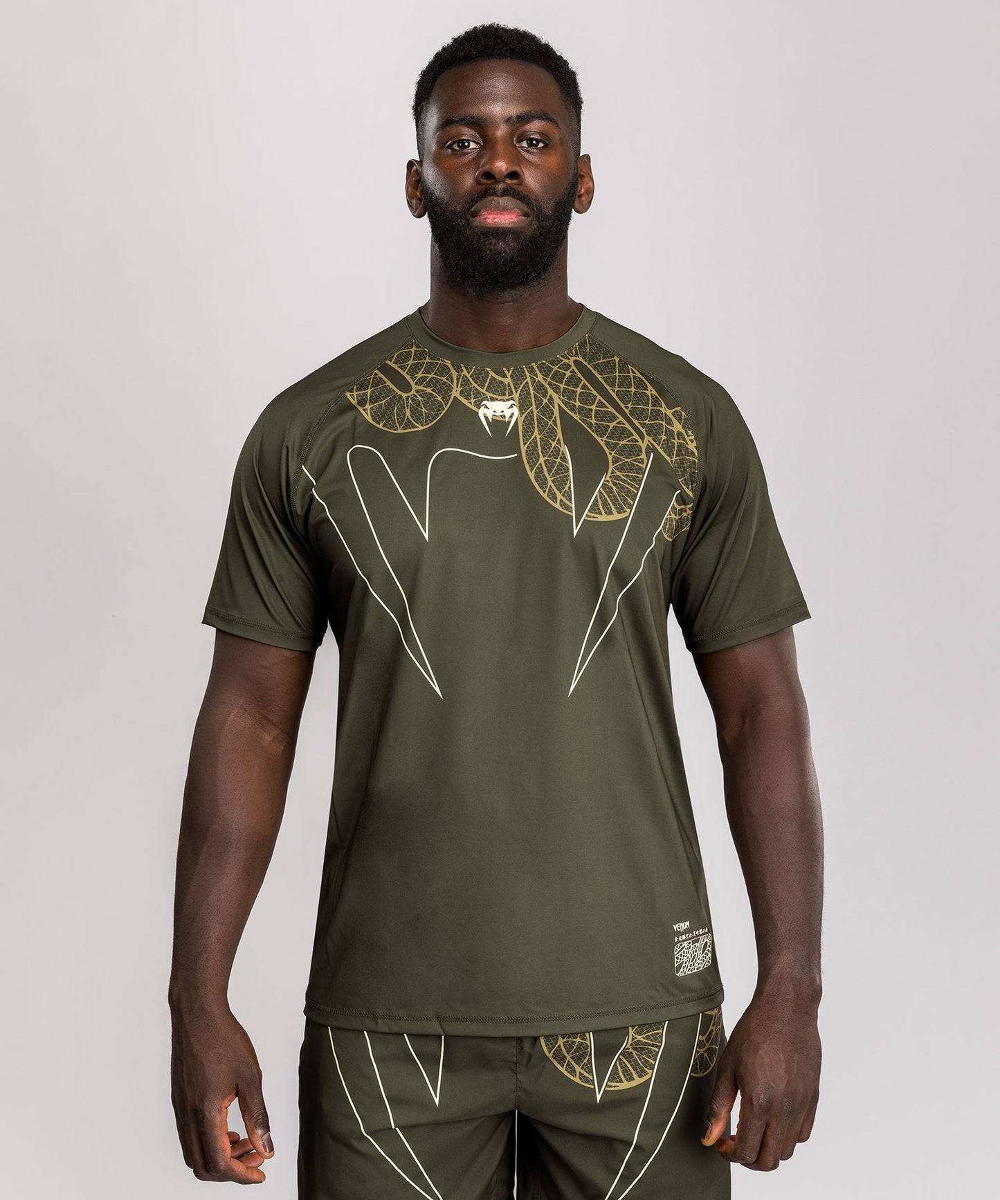 Venum Serpenti Dry Tech T-Shirt – Khaki/Bronze/Ivory