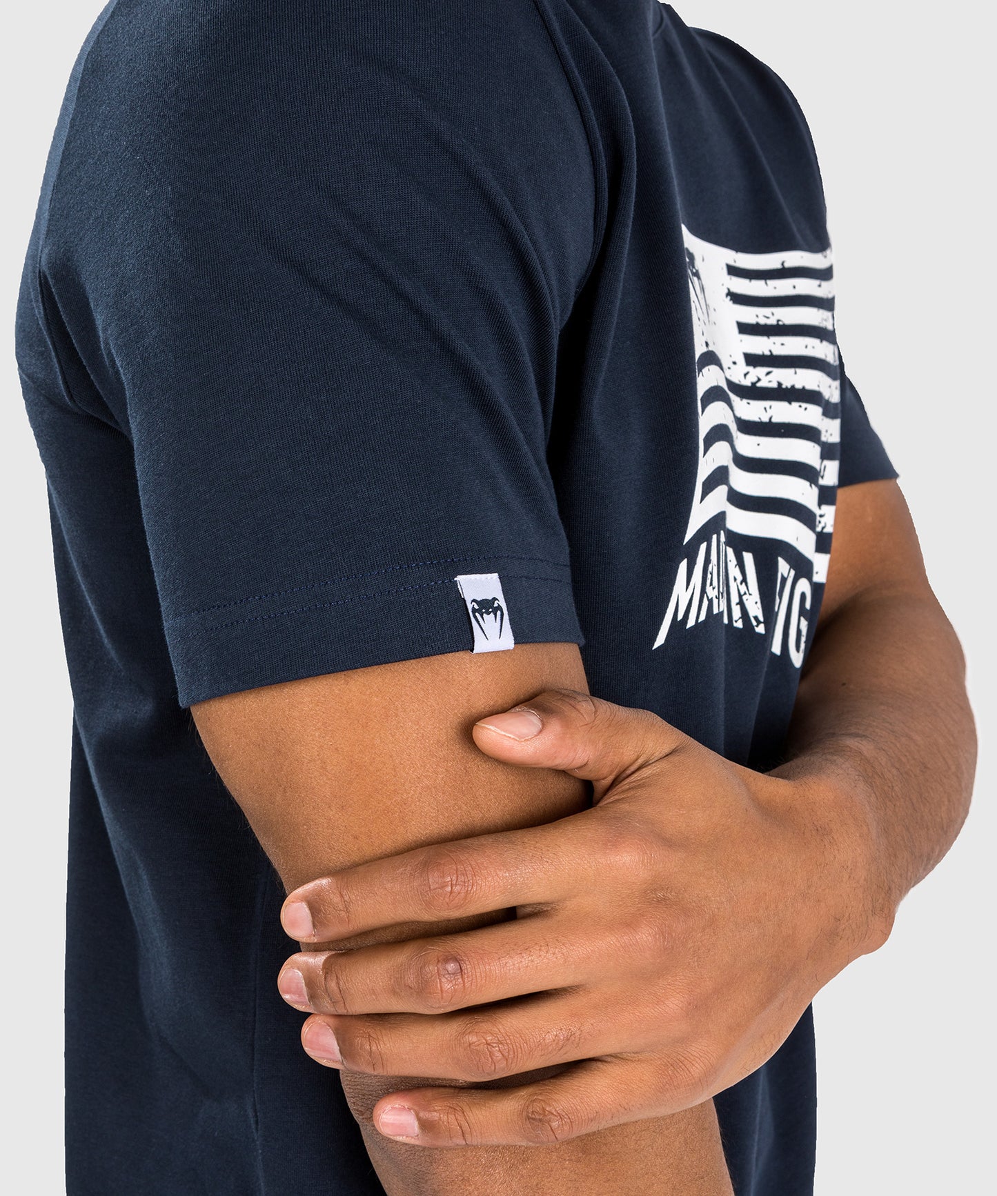 T-Shirt Venum Made in Fightland - Bleu marine/blanc