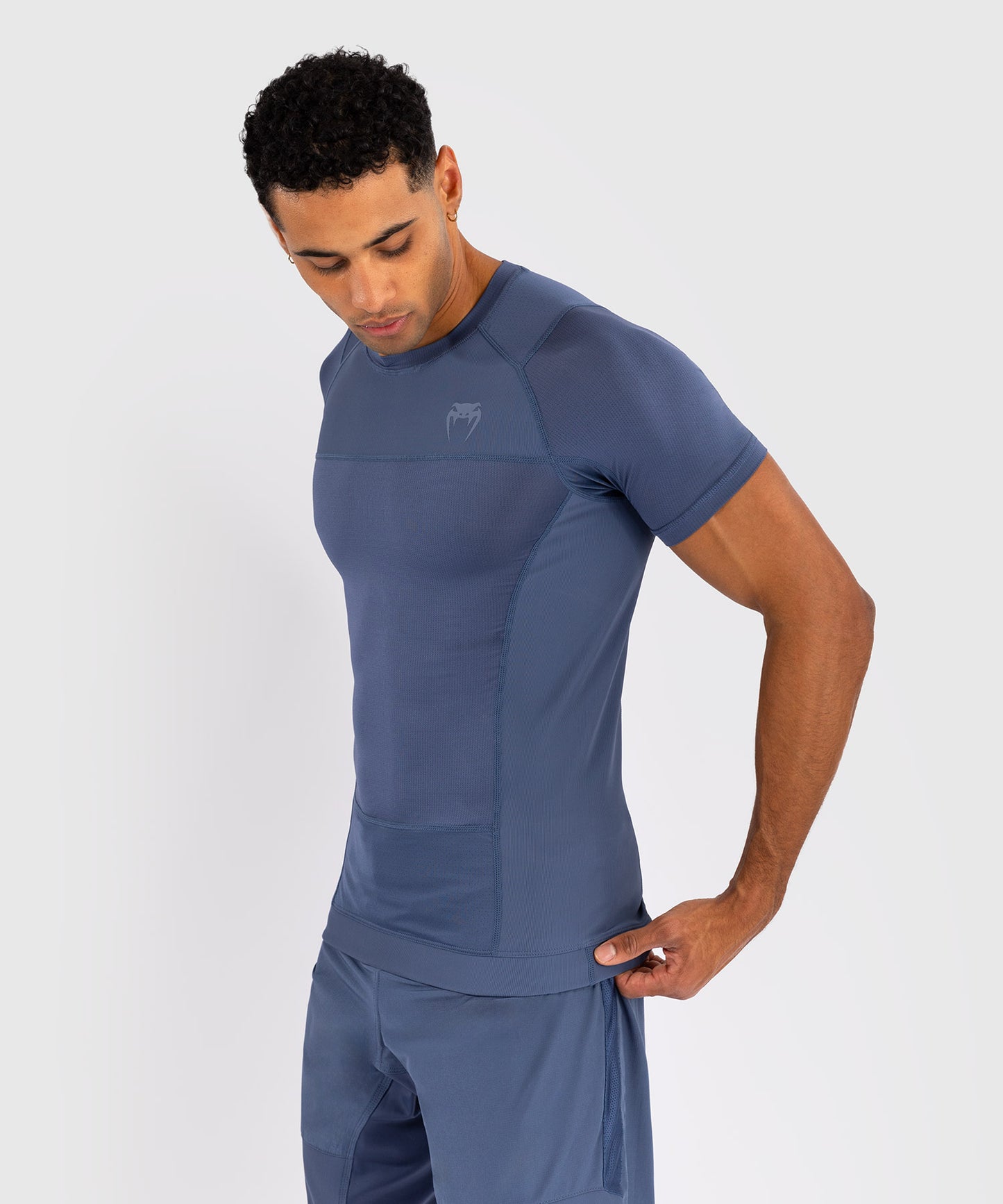 Venum G-Fit Air Herren Kurzarm Rashguard - Nebelblau