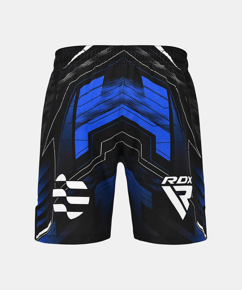 RDX Fightshorts IMMAF Approved - Schwarz/Blau