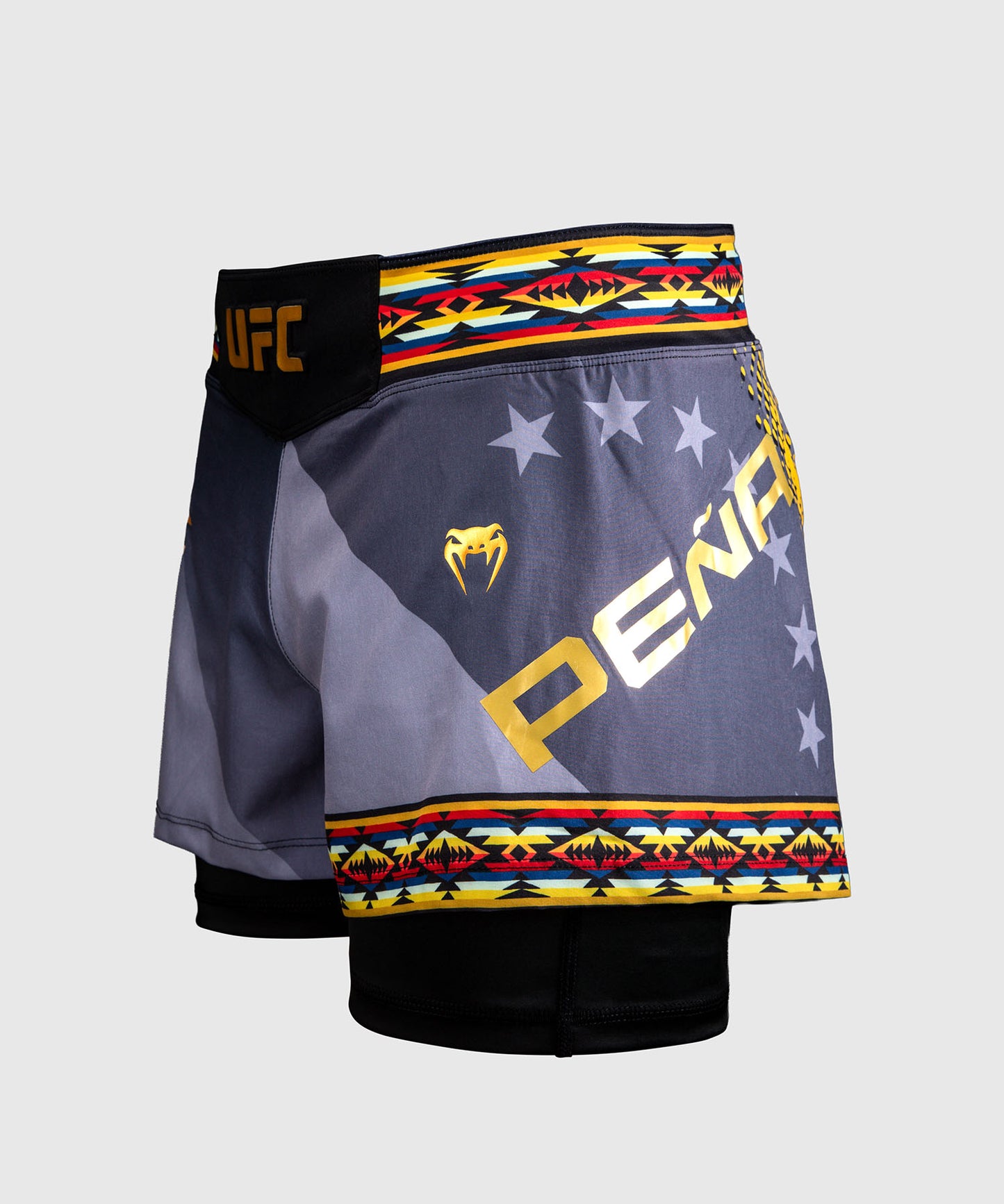 UFC Unrivaled by Venum Julianna Peña Pantaloncini corti da combattimento da donna - Nero