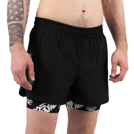 Scramble Dual Layer Fightshorts - Negro
