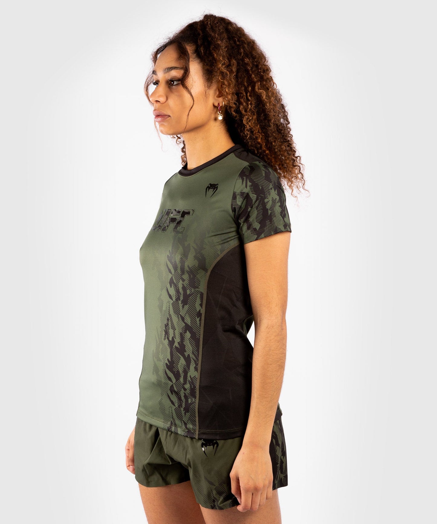 Women's UFC Venum Authentic Fight Week Short Sleeve Technical T-Shirt - Khaki