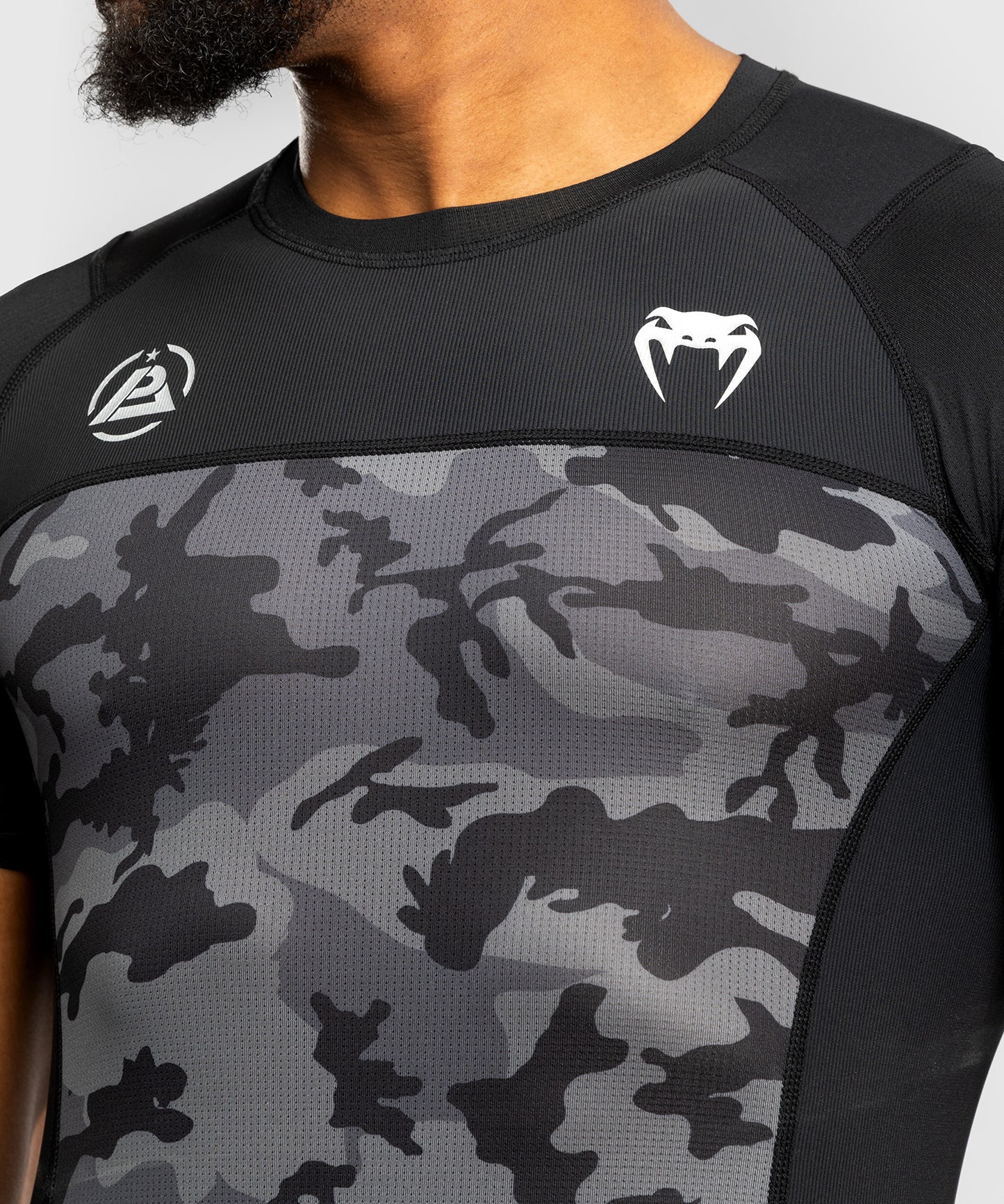Venum x Polaris Short Sleeve Rashguard - Black/Storm Grey