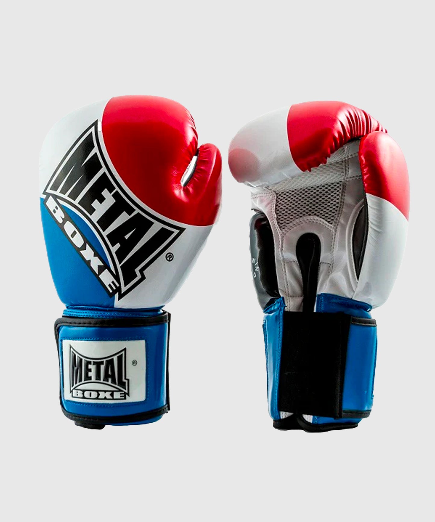 Gants de Metal Boxe Compétition Metal France - Bleu/Blanc/Rouge