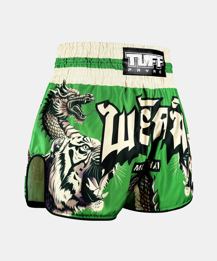 Tuff Payak Claws Of Glory Muay Thai Shorts - Grün