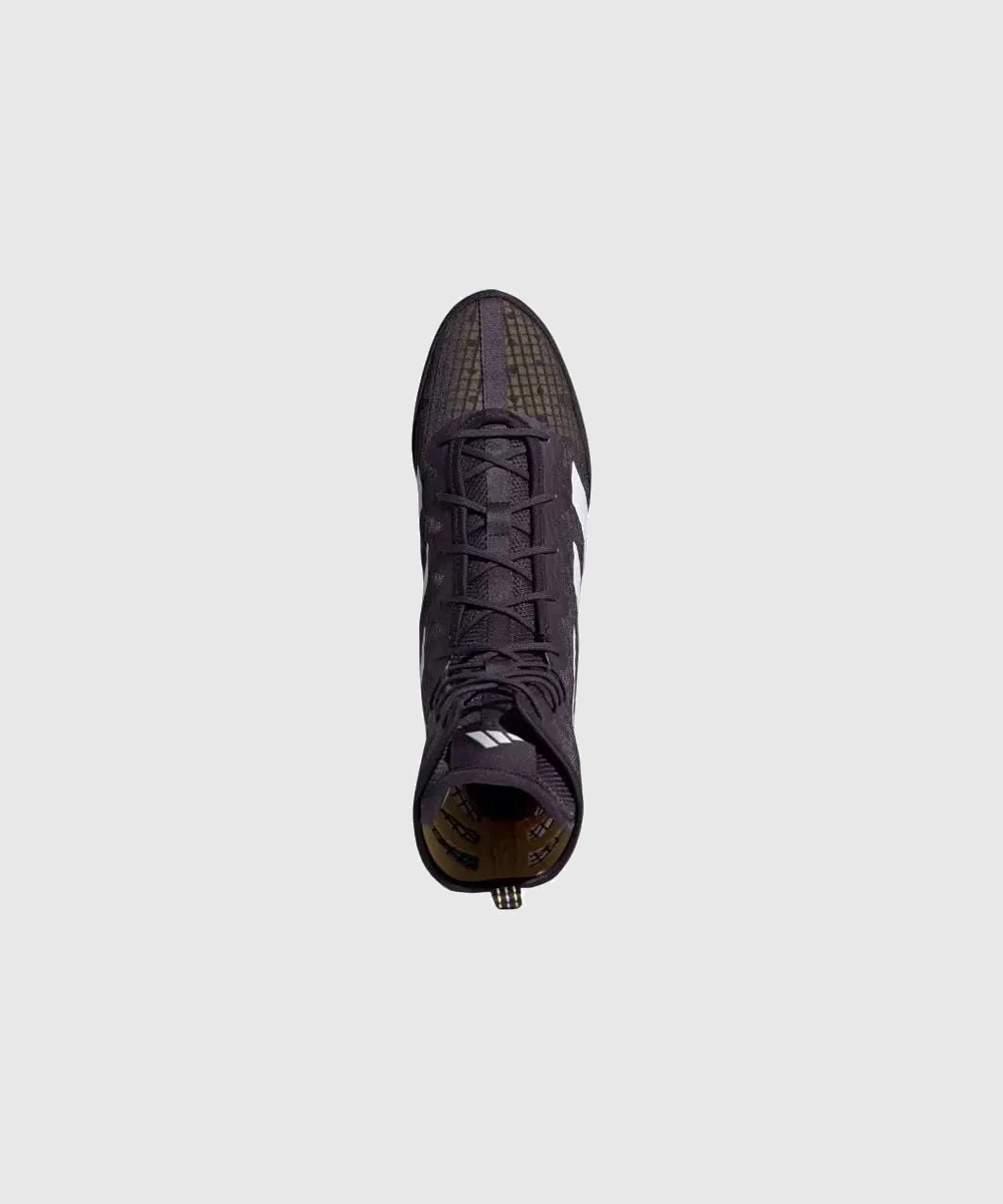 Adidas Box Hog IV Boxschuhe - Schwarz/Weiß