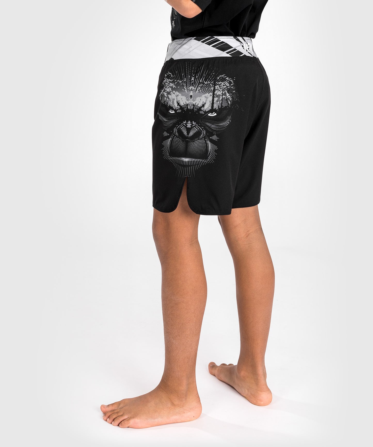 Short de combat Kids Venum Gorilla Jungle - Noir/Blanc