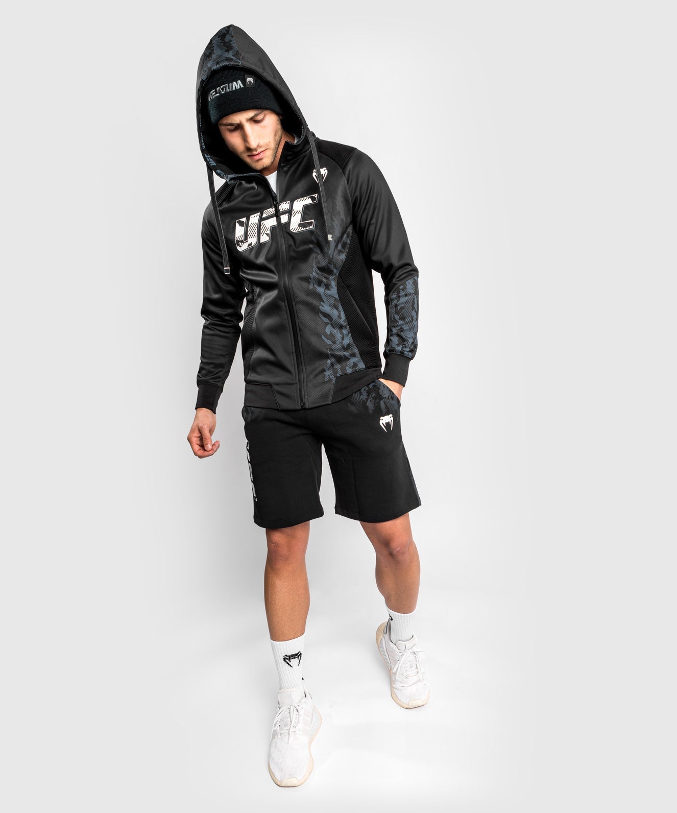 UFC Men's Zipped Sweatshirt Venum Authentic Fight Week - Black