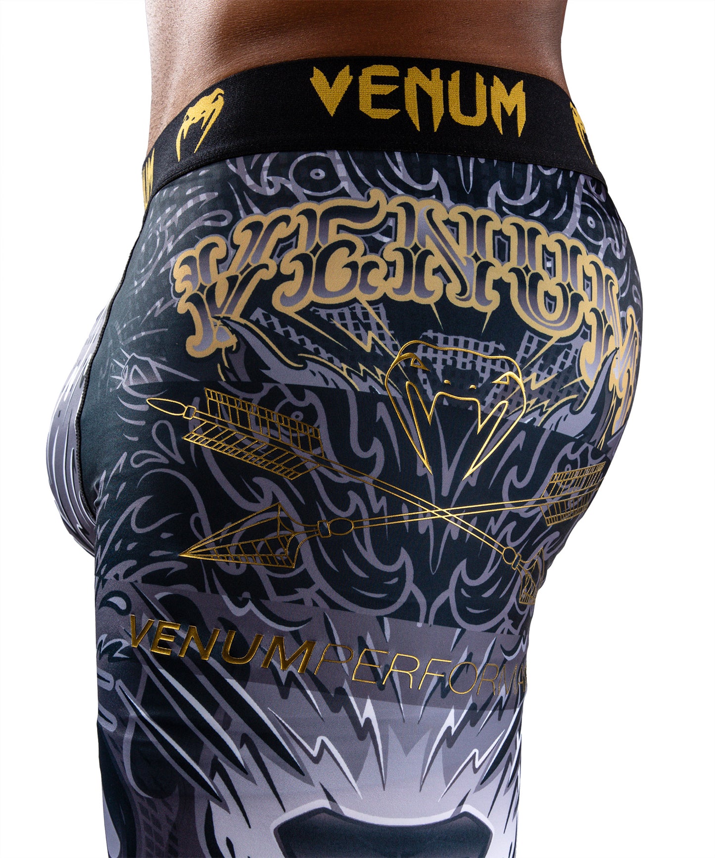 Venum Wolf Atak Spats – Schwarz/Grau