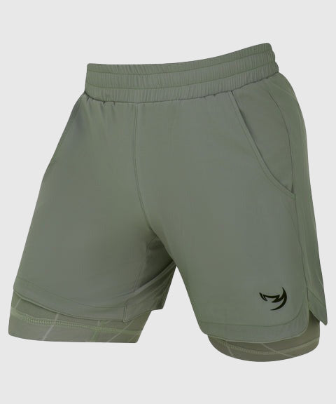 Fumetsu Entrenamiento Dual Layer Icon Fightshorts - Olive
