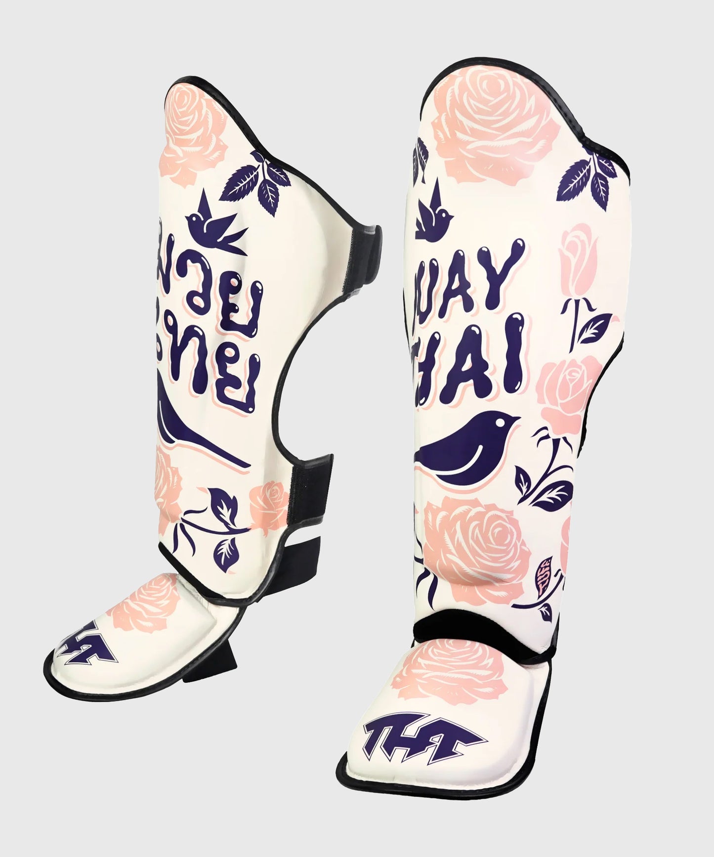 Tuff Roses Espinilleras - Blanco/Rosa