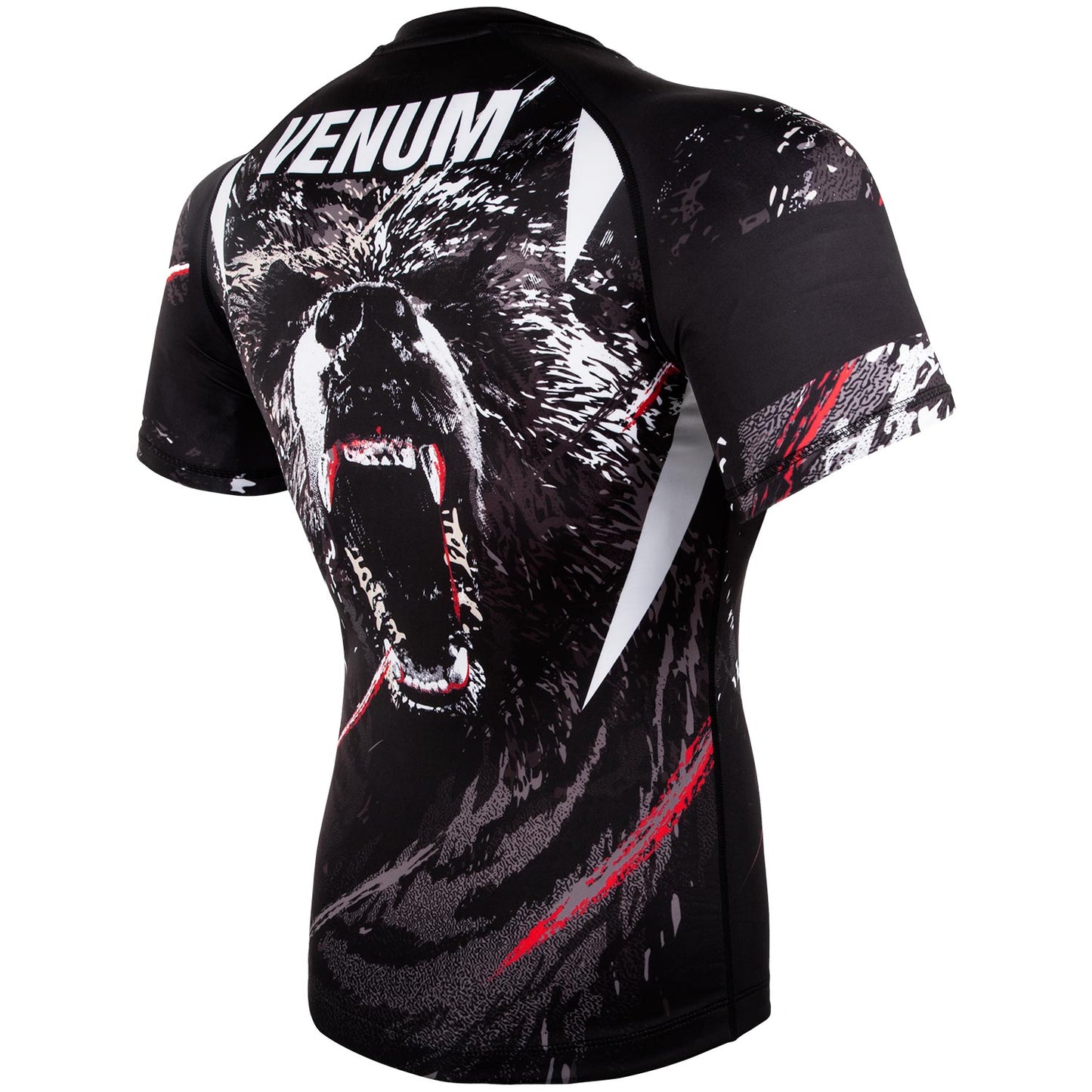 Rashguard Venum Grizzli - Manches Courtes - Noir/Blanc