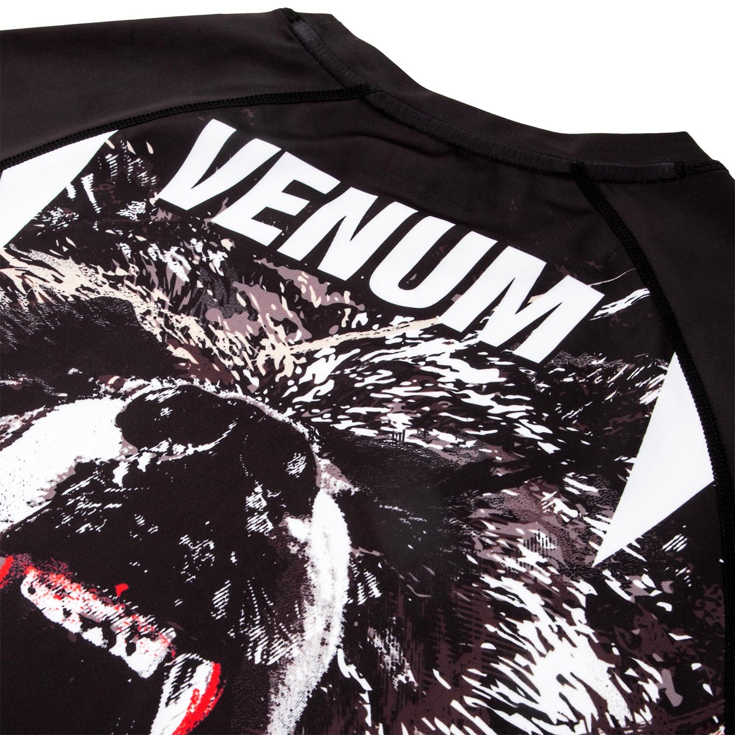 Rashguard Venum Grizzli - Manches longues - Noir/Blanc