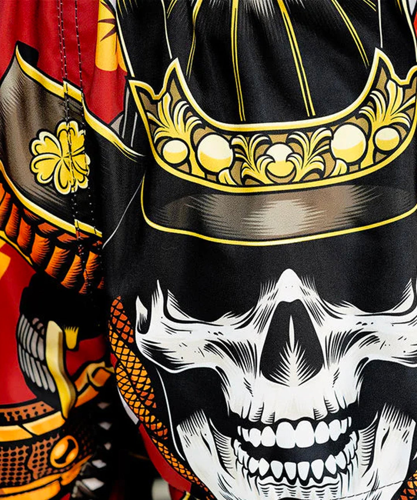 Short de Muay Thai Tuff Samurai Skull - Rouge