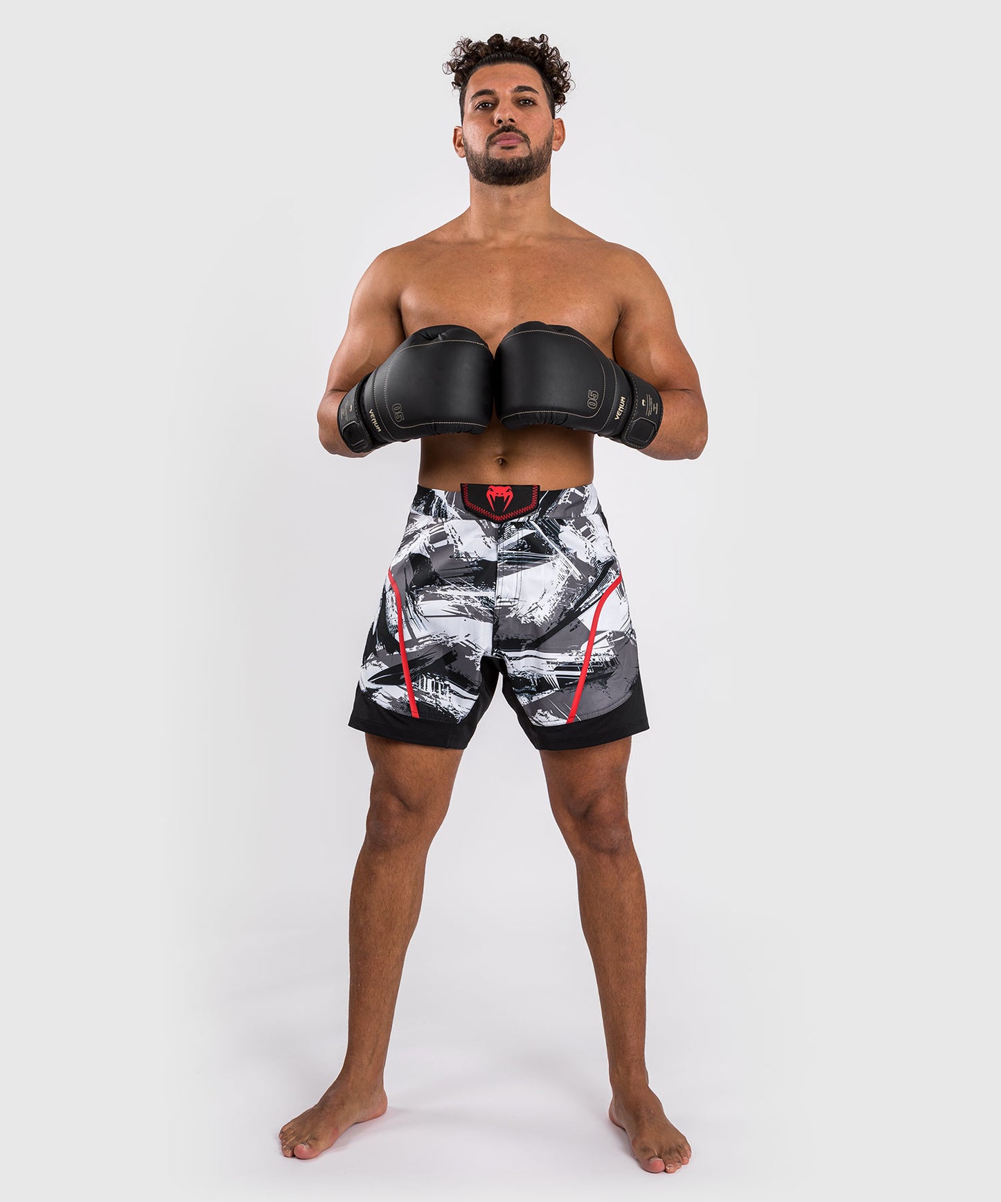Venum Electron 3.0 Fight Shorts - Grau/Rot