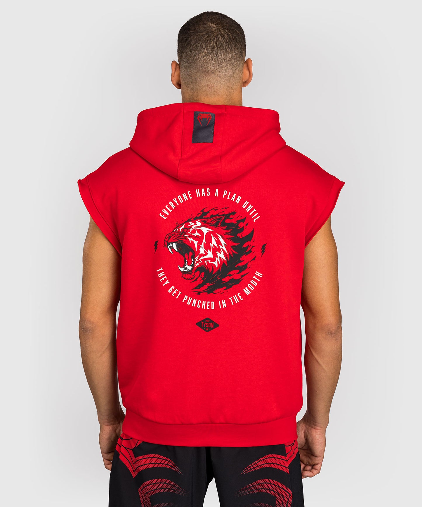 Venum x Mike Tyson Tiger Sleeveless Hoodie - Intense Red/Deep Black