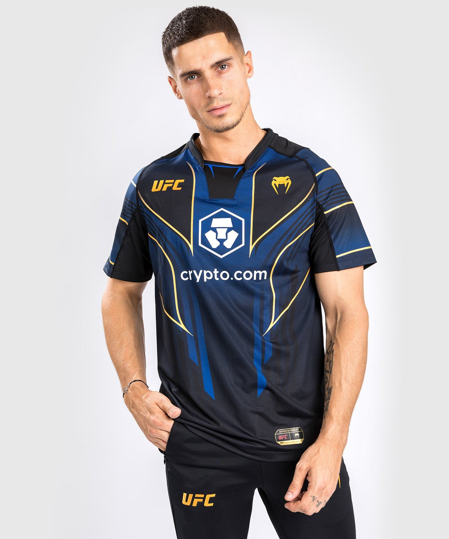 Men's UFC Venum Authentic Fight Night 2.0 Technical T-Shirt - Midnight Edition - Champion