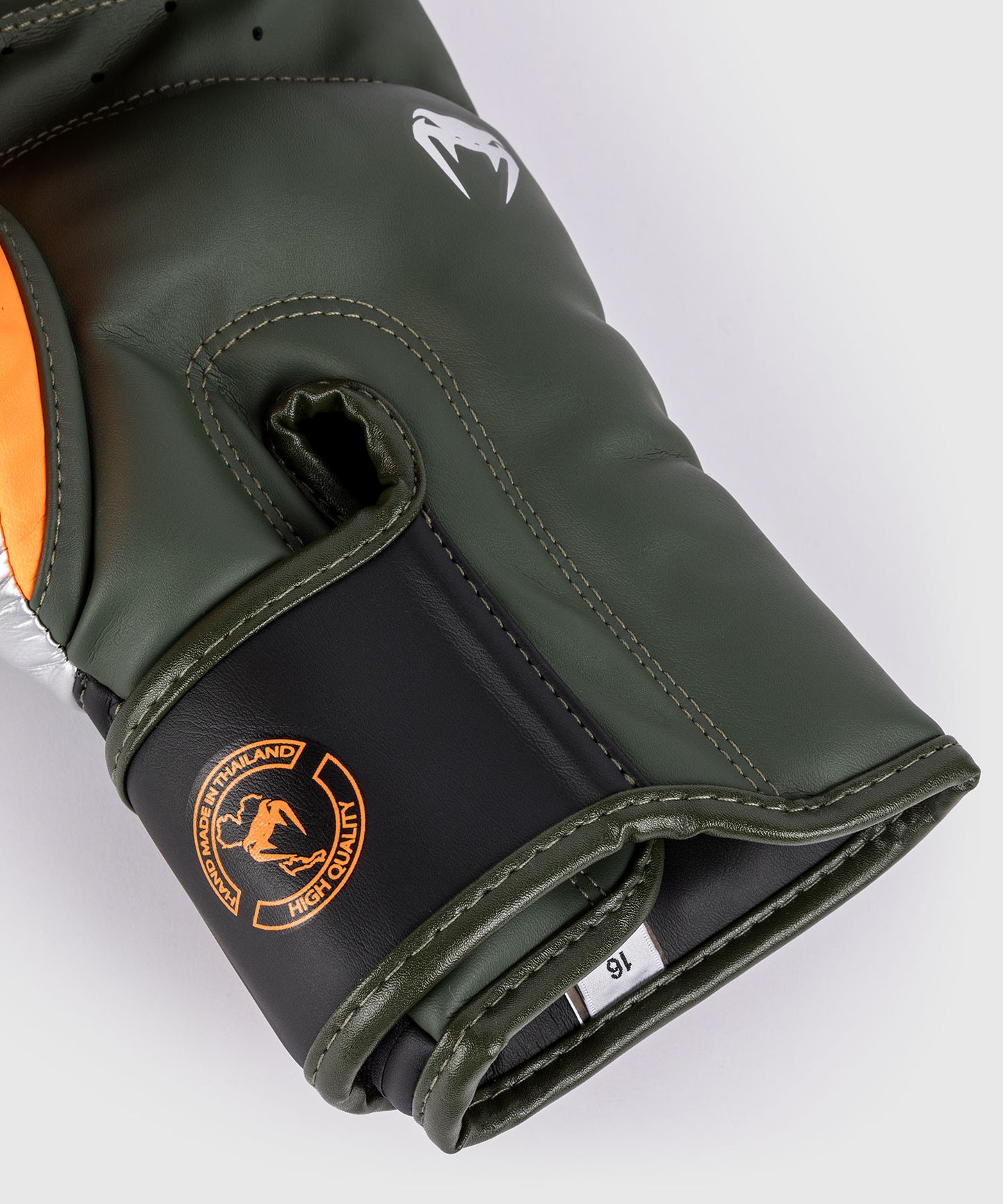 Gants de boxe Venum Elite - Noir/Argent/Kaki