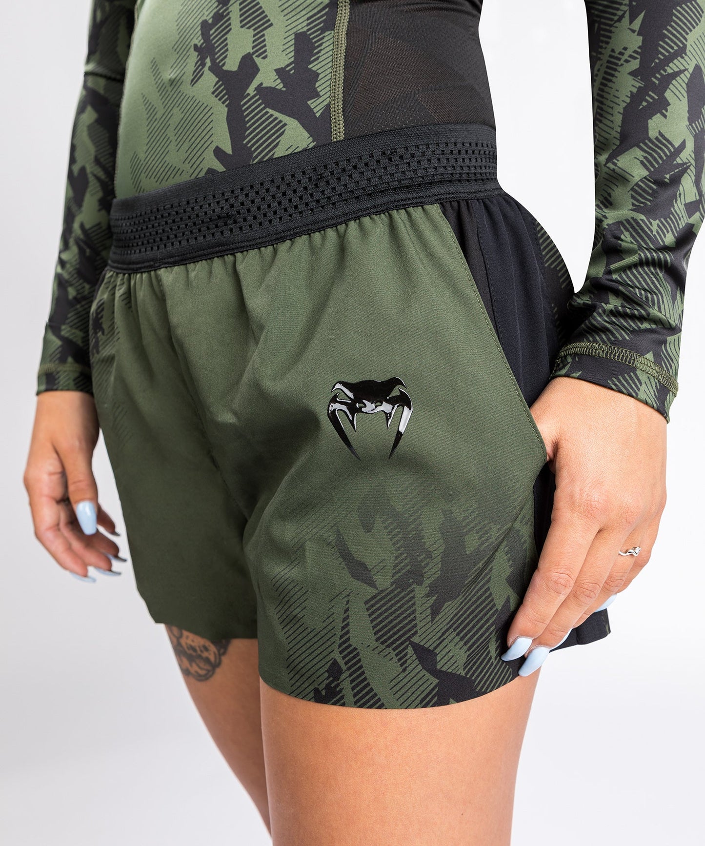 Women's UFC Venum Authentic Fight Week Shorts - Khaki