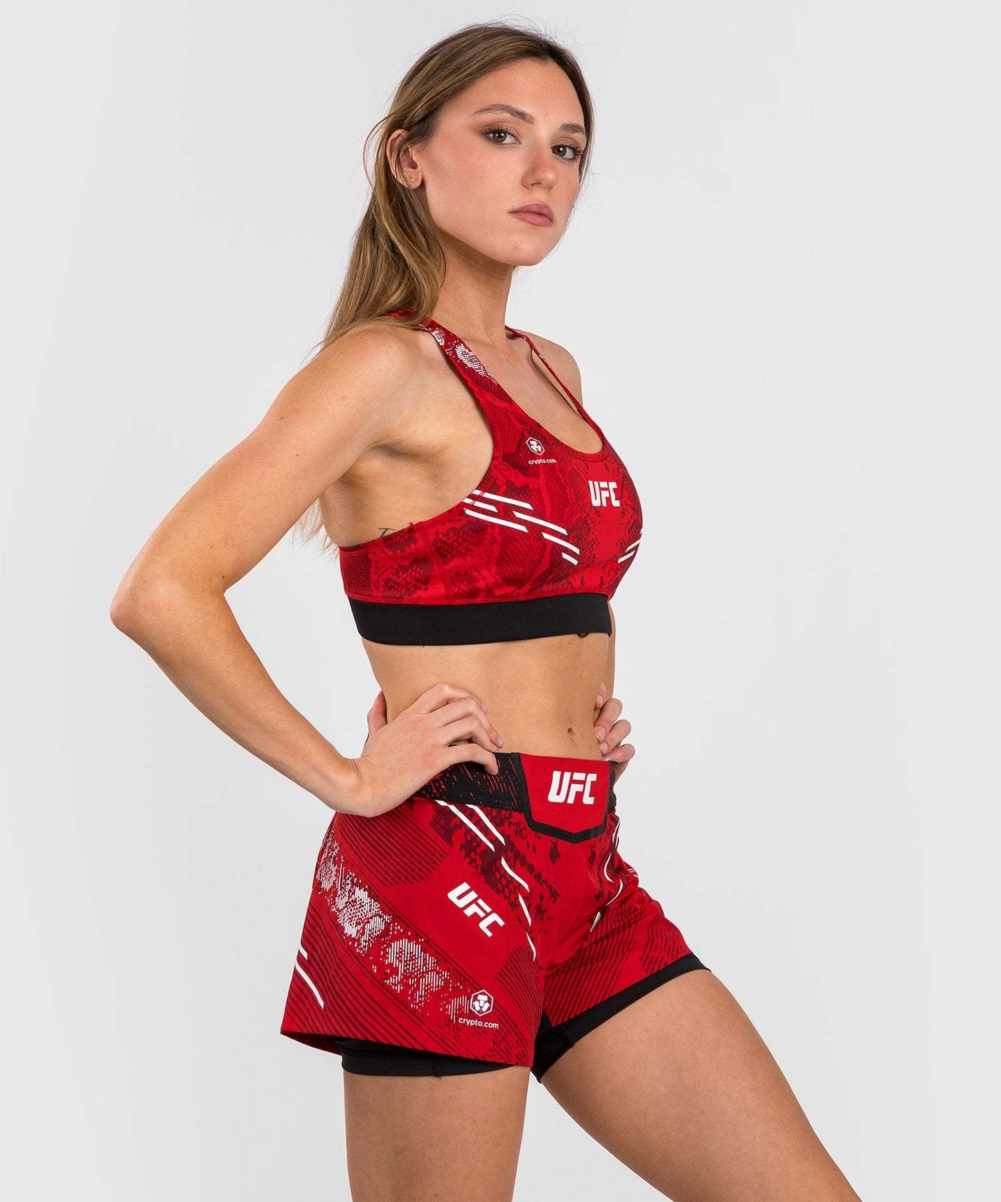 Women's UFC Adrenaline by Venum Authentic Fight Night Shorts - Red