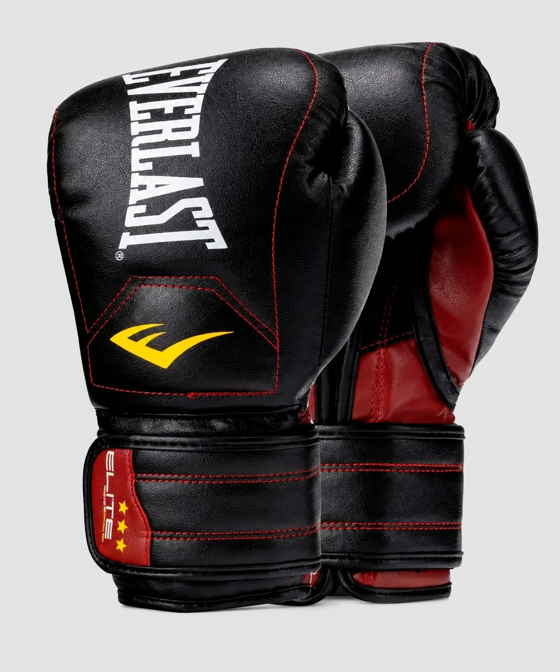 Everlast Elite Pro Guantes de Muay Thai - Negro