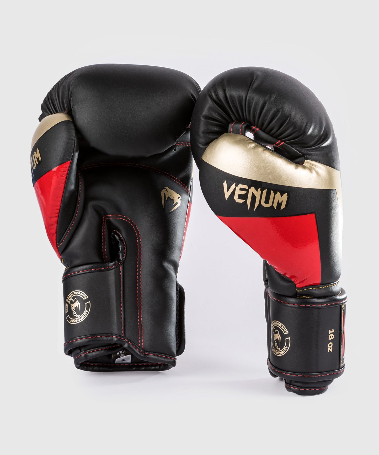 Gants de boxe Venum Elite - Noir/Or/Rouge
