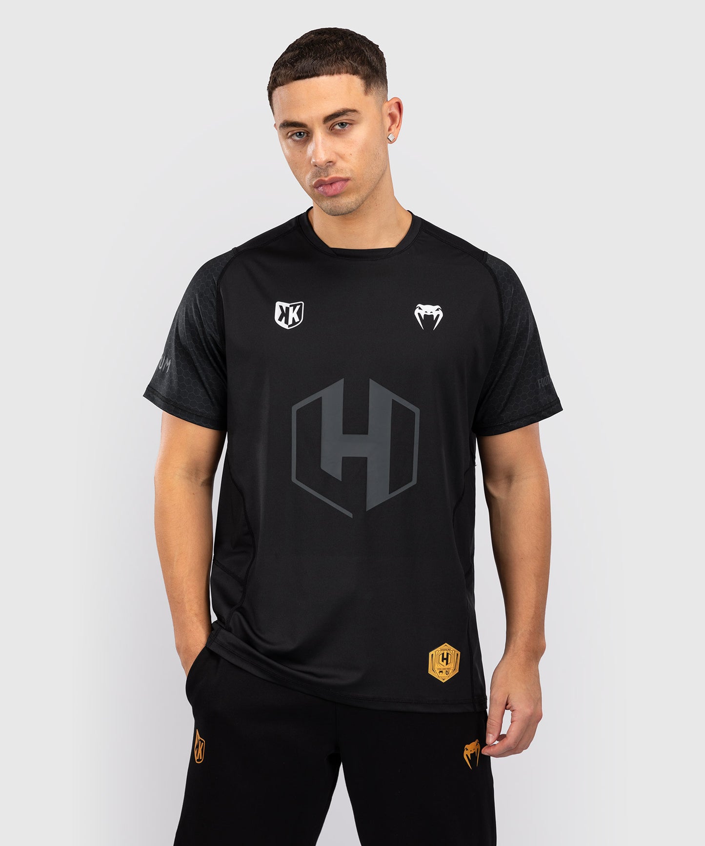 T-shirt Dry Tech Foot Korner x Venum Hexagon MMA Noir/Argent