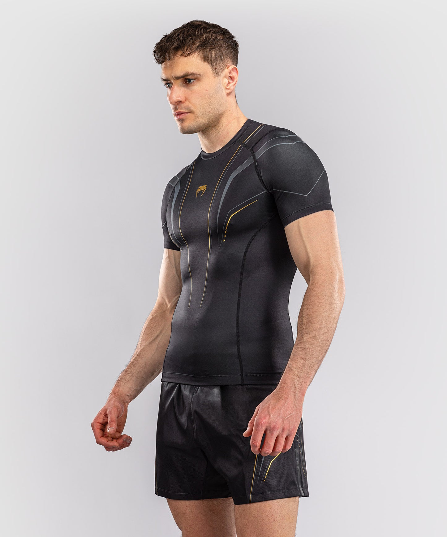 Venum Streamline Rashguard Manga Corta – Negro/Oro