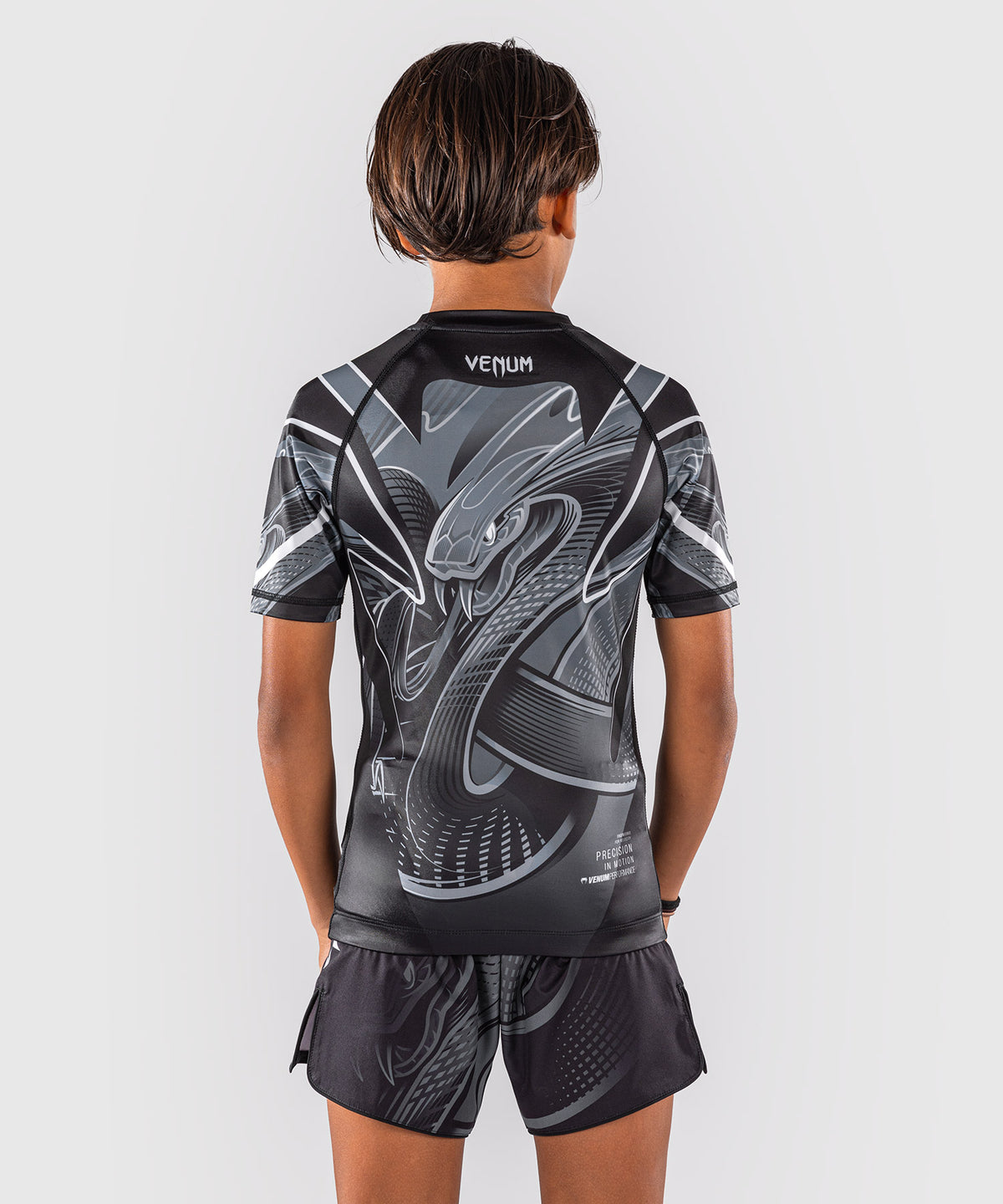 Venum Crimson Viper 2.0 Rashguard de manga corta para niño - Negro/Gris