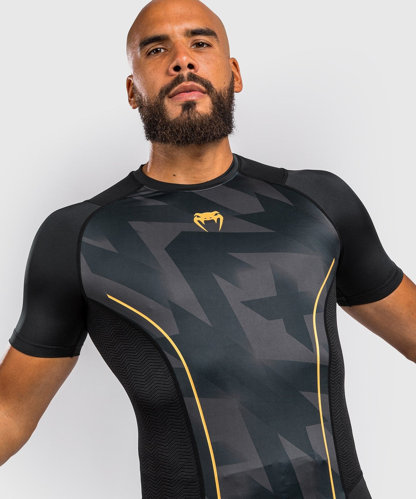 Rashguard Venum Razor - Short Sleeve - Black/Gold