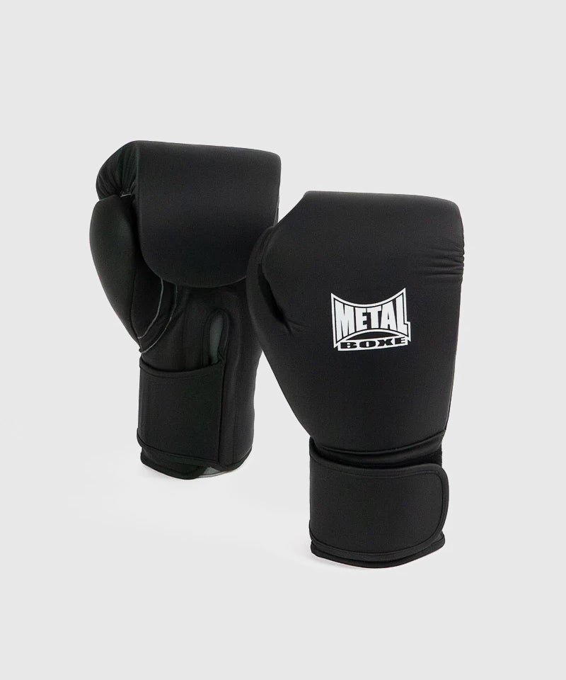Metal Boxe Genezis Leather Boxing Gloves - Black