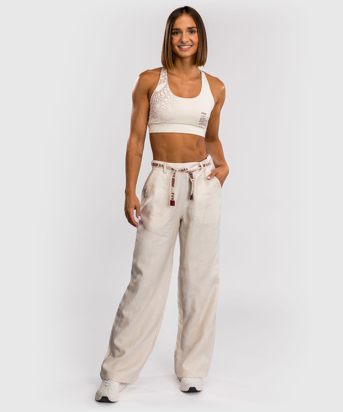 Venum Serpenti Pantalones Mujer – Marfil/Burdeos