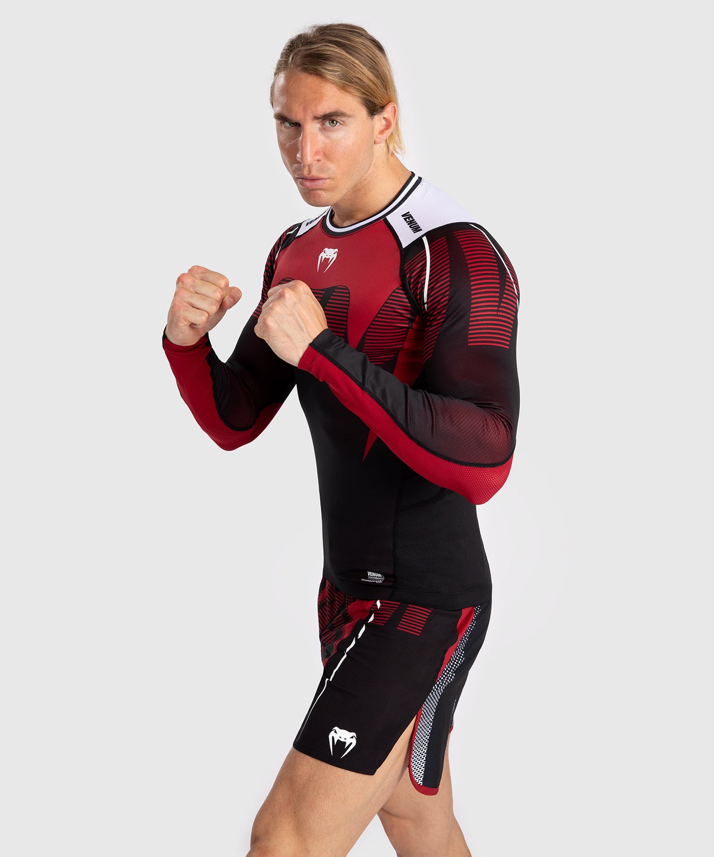 Venum Adrenaline Rashguard de Manga Larga para Hombre - Red