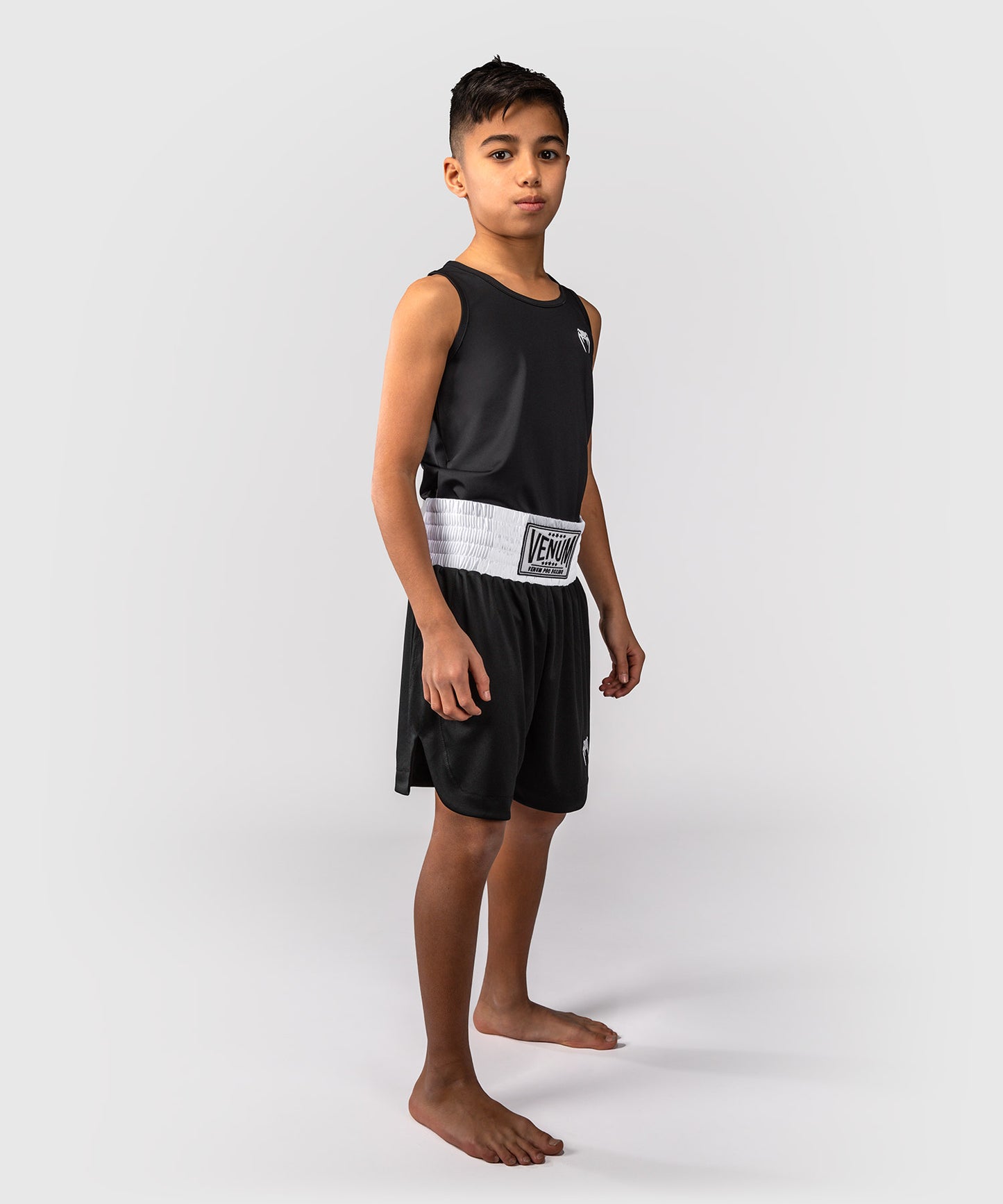 Venum Classic Short de Boxeo Para Niños – Negro/Blanco