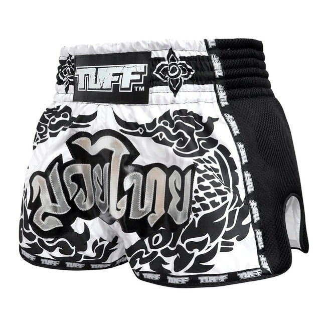 Tuff Retro Style The Great Hongsa Pantalones de Muay Thai - Blanco