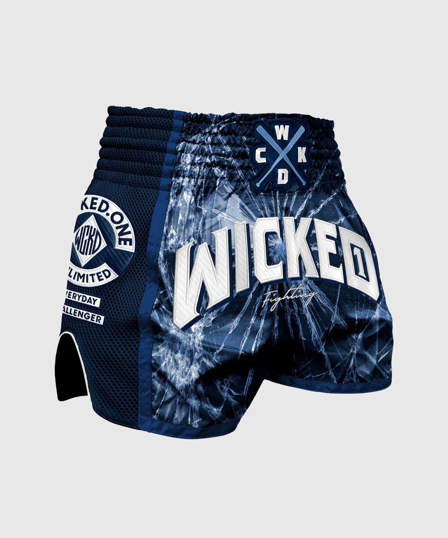 Short de Muay Thai Wicked One Trouble - Bleu Marine
